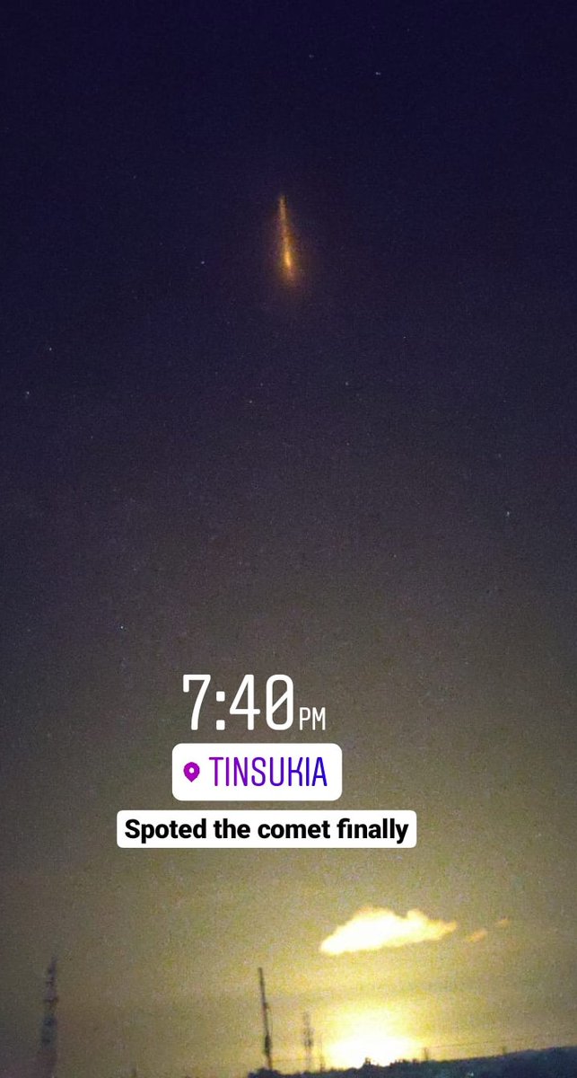 Narottamkar2's tweet photo. Spoted the comet finally... 

@ndtvfeed @DY365 @timesofindia @ttindia https://t.co/1LYQZuCCIG