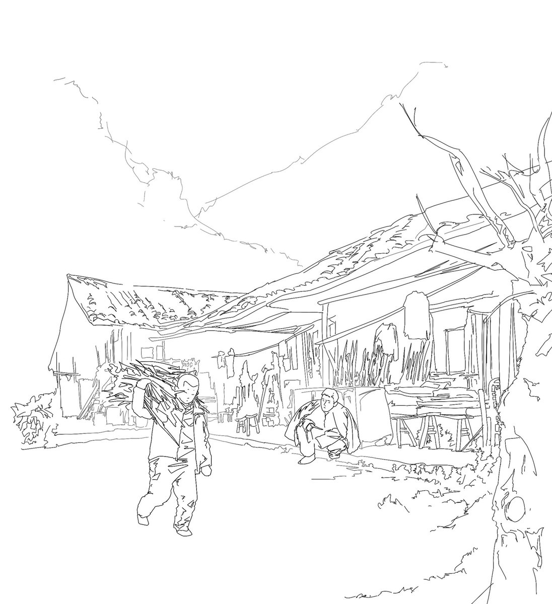 给报纸画的插图