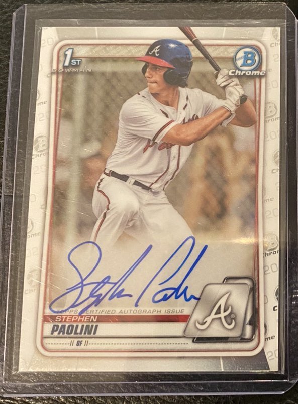 BXTR20's tweet photo. @midwestboxbreak @PhilsPulls Something for #Braves fans! 

Jones /11 $40 shipped 
2018 hightek pache and albies /25 $45 shipped
Paolini 1st auto $15 shipped 
Take all for $90 
@HobbyConnector https://t.co/D2fXJ1hPRL
