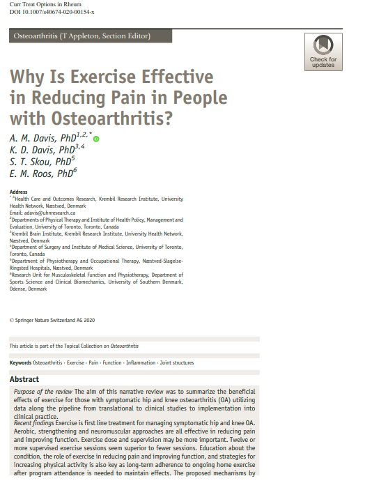 PhysioMeScience's tweet photo. Why Is Exercise Effective in Reducing Pain in People
with Osteoarthritis?

@STSkou @ewa_roos and colleagues

👀👇👇👇

https://t.co/BW81smEl2G https://t.co/BUqLBJKKNw