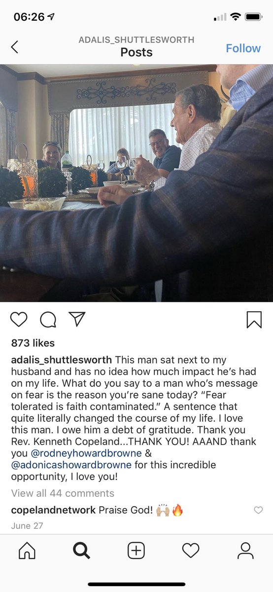 Birds of the same feather, flock together...

#kennethcopeland #adalisshuttlesworth #jonathanshuttlesworth #rodneyhowardbrowne #adonicahowardbrowne