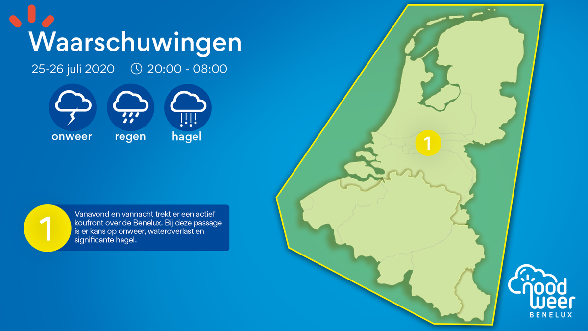 NoodweerBenelux's tweet image. Een actief #koudefront is op weg naar de #Benelux. Er worden reeds enkele #bliksemontladingen geregistreerd op onze #onweerradar. Op meerdere plaatsen vannacht 10 tot 20 mm, lokaal nog meer.