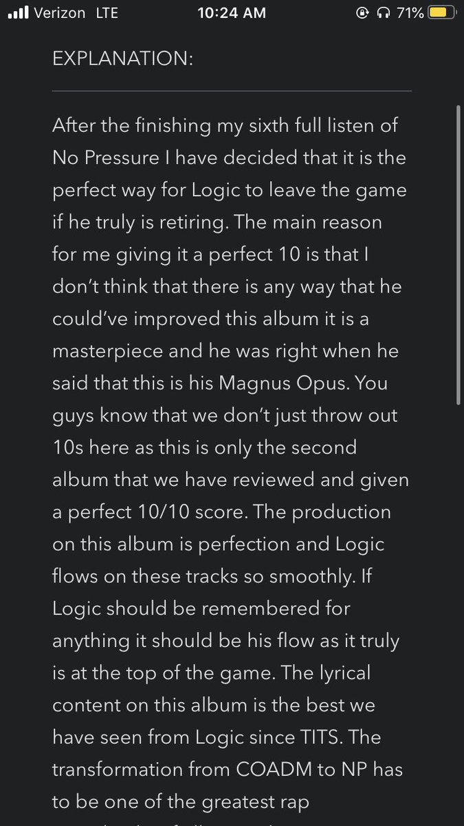 RapReviews__'s tweet photo. Logic No Pressure Review:
#NoPressure #logic #rap #hiphop #soulfoodII #BlackIsKing #alreadyvideo #유타버블 #campingworld #DilBecharaReview #coronavirus #NRLSharksDragons #PokemonGOFest #BoycottSinclair #SaveMyLivelihood #AFLPortSaints #شوقر_دادي #ZaintSee #قر_دادي #COVID19 https://t.co/vWUjTiaEJs