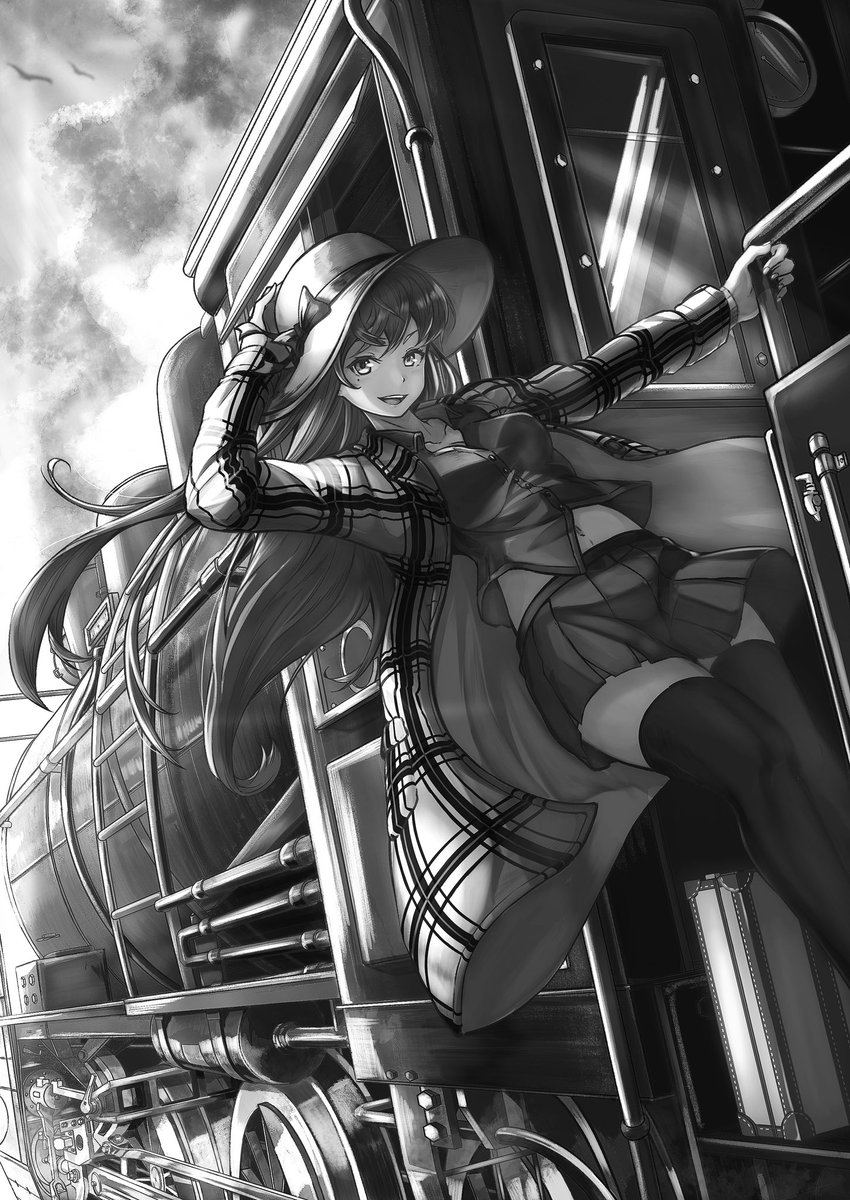 絵をモノクロにするとかっこいい うーん みんのイラスト