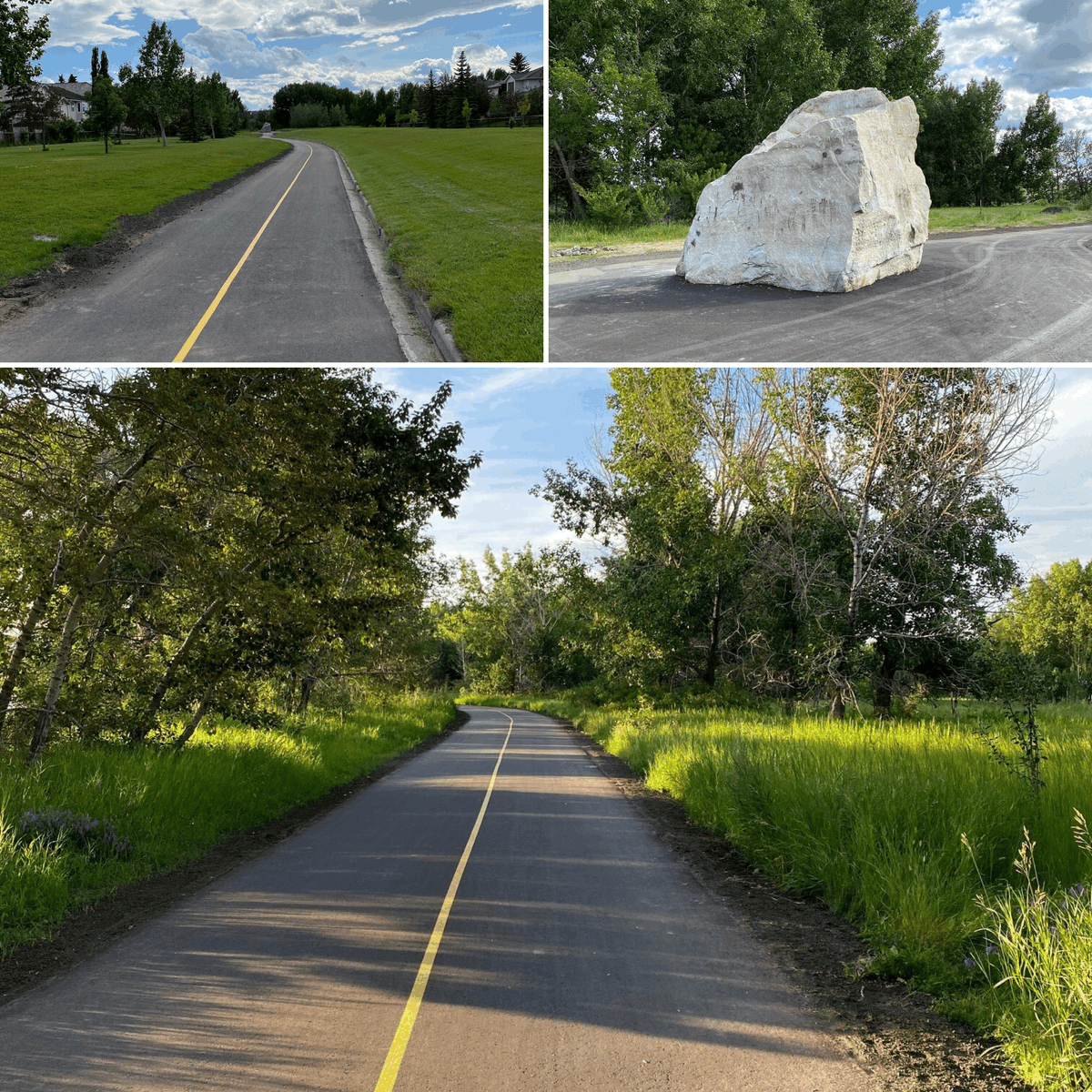 RiverbendYYC's tweet photo. New pathway is finished! It is wider and smooth- great feature for our community! #riverbendyyc #goodnews https://t.co/55eNwhEpzu