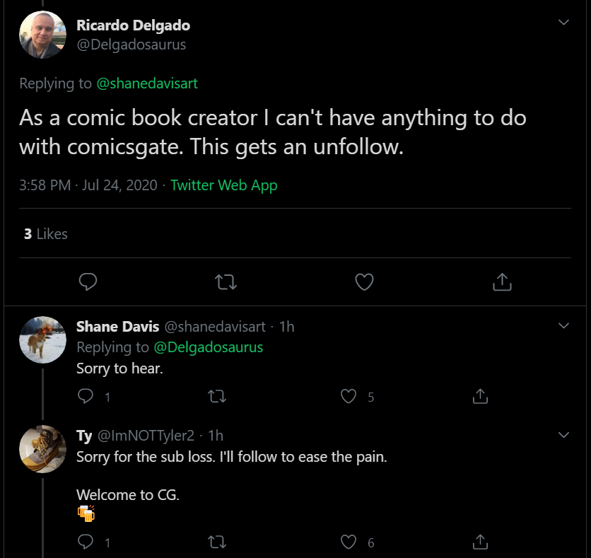 While we're talking about it I just want to make sure that everyone knows that Shane Davis is full in on CG. There is no twisting it, and I would like to just give a heads up to the people. Because when he joined he also got the CG "Tired Old Book of WhatAboutIsm." THREAD 1/