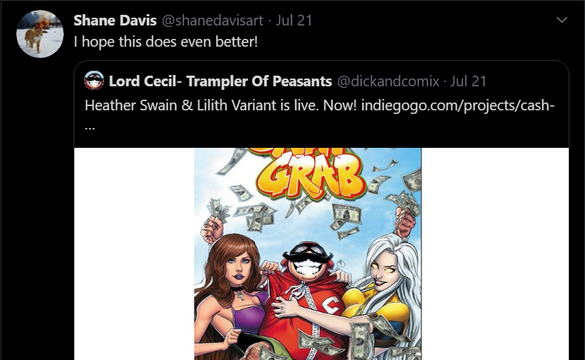 While we're talking about it I just want to make sure that everyone knows that Shane Davis is full in on CG. There is no twisting it, and I would like to just give a heads up to the people. Because when he joined he also got the CG "Tired Old Book of WhatAboutIsm." THREAD 1/