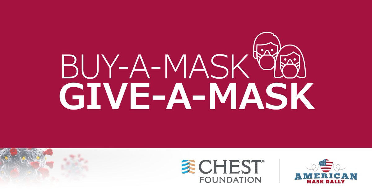 accpchest's tweet photo. For every mask you buy for your practice, the #CHESTFoundation and @MaskRally will donate an additional mask to an organization that needs #PPE.

Learn more about the Buy-A-Mask, Give-A-Mask campaign: https://t.co/P7SDmYhJ4q

#CHESTMaskRally #COVID19 https://t.co/obibLdvz7Z