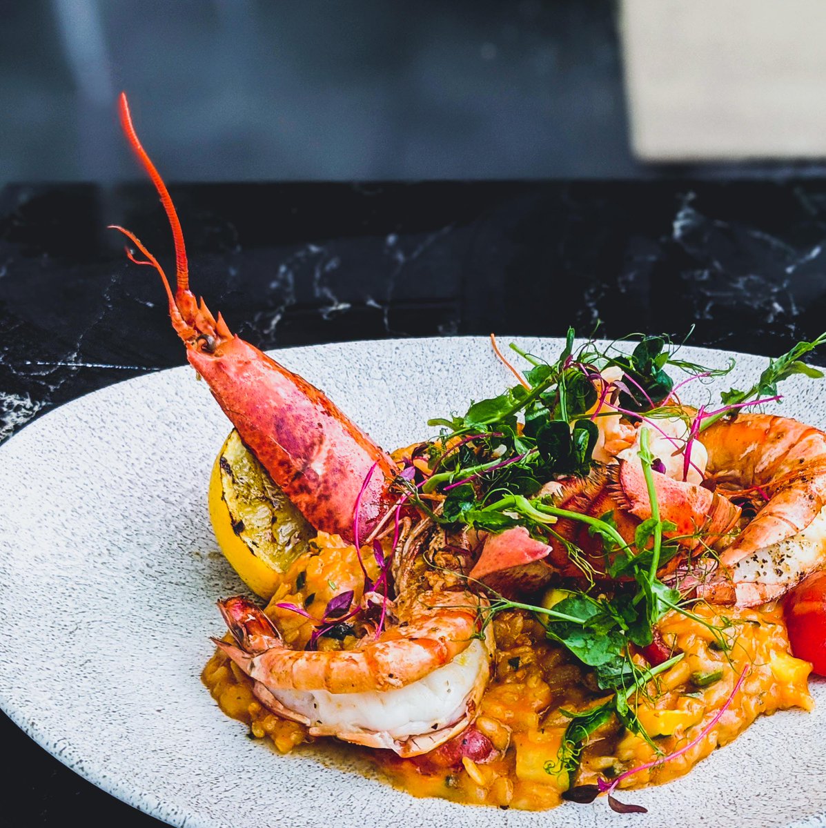 New on the menu this week...
LOBSTER &amp; KING PRAWN RISOTTO
Butter baked lobster and pan-fried crevettes with a cherry tomato &amp; parmesan risotto
#manchesterrestaurants #seafood #lobster #foodiemanchester #foodporn #foodphotography #weekendvibes #didsbury #westdidsbury #mcrfoodie