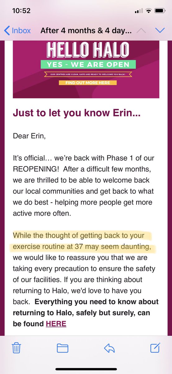 missEC82's tweet photo. @haloleisure what’s my age got to do with this? Wasn’t feeling daunted at all, but you seem to be suggesting I should be because I’m so old? https://t.co/7IQhIe1NZU