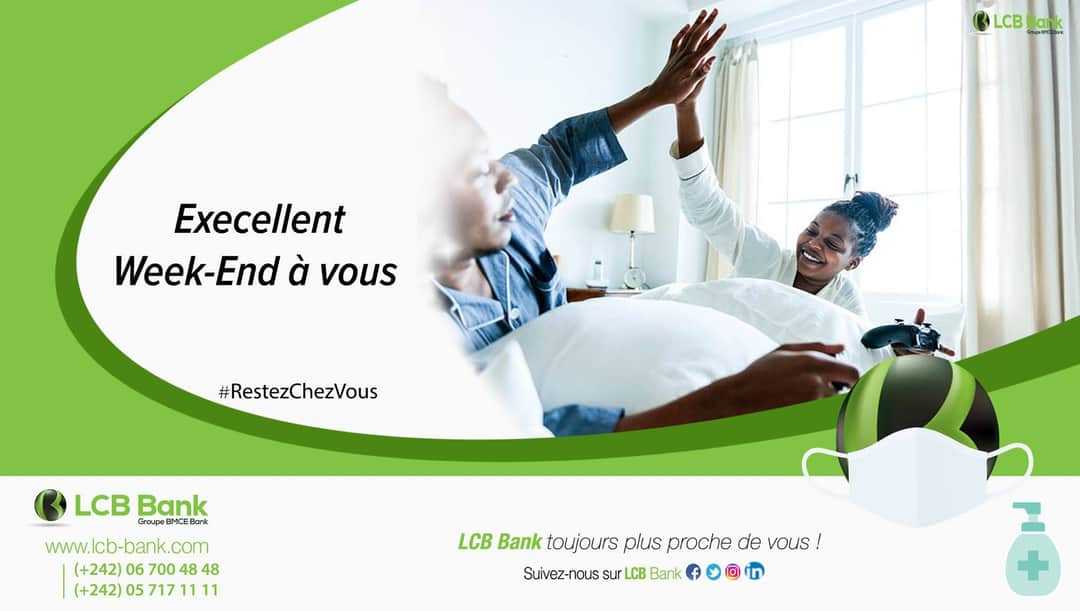 Nous vous souhaitons un excellent week-end, surtout prenez soin de vous et de votre famille ✌🏾😉😷

#LCBBANK #COVDI-19 #WeekEnd #Banque