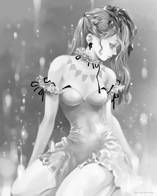 #絵をモノクロにするとかっこいい 
タグに乗りますよ 