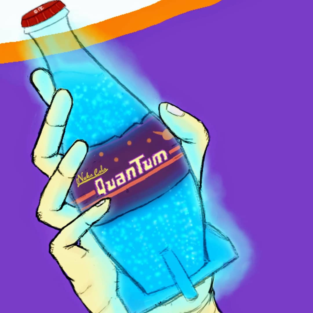 KosmicKaiju's tweet photo. Hand study turned @Fallout fan art with the refreshing taste of Nuka Cola Quantum! 💙
This is my first piece #madewithclipstudiopaint and I've loved exploring the different features! https://t.co/hMlAlQFVfl