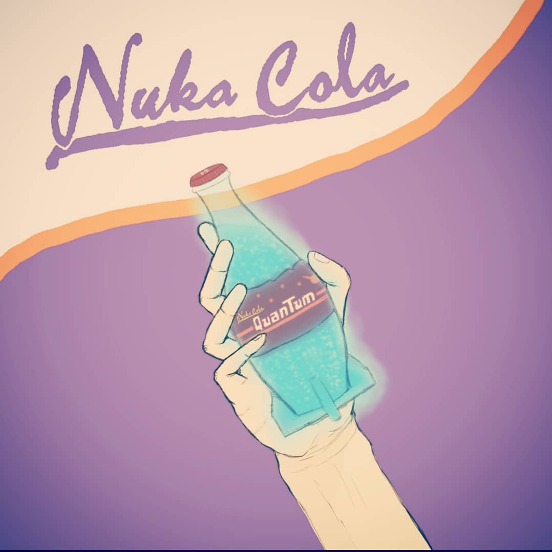 KosmicKaiju's tweet photo. Hand study turned @Fallout fan art with the refreshing taste of Nuka Cola Quantum! 💙
This is my first piece #madewithclipstudiopaint and I've loved exploring the different features! https://t.co/hMlAlQFVfl