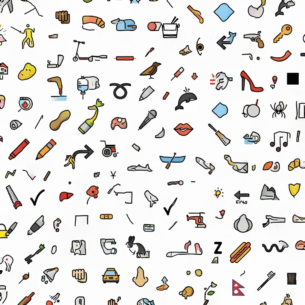 chrispiecom's tweet image. Let&apos;s remix some #OpenMoji using @alexjc awesome texturize tool, even it were not meant for that.
I present to you: veggietruck, mousemail, showerdolphin, 
 beeraid and many more. #TextureSynthesis