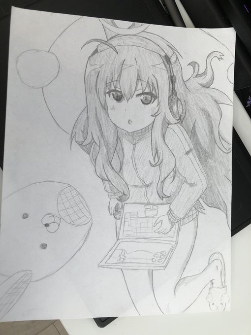 今日も今日とて昔の模写です!確かドロロのほうは今年入ってから描いた気がする忘れたけど。#ガヴリールドロップアウト #ガヴリール #ドロロ #模写 
