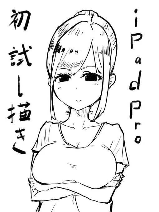 練習がてらメディバンペイントでiPad初描き。
久々過ぎて何も描けない……。 