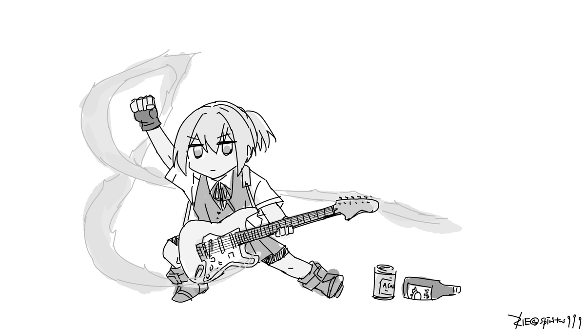 #絵をモノクロにするとかっこいいい

描いている本人は至って真剣です 