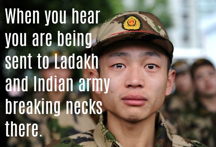 sjsindian's tweet photo. @ChinaJingXi I have a joke on #PLA slave of #CCP but they are actually scared https://t.co/lrLGTVC92u