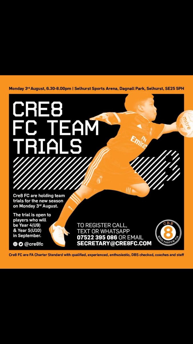 Get involved #youthfootball <a href="/cre8football/">Cre8football</a>