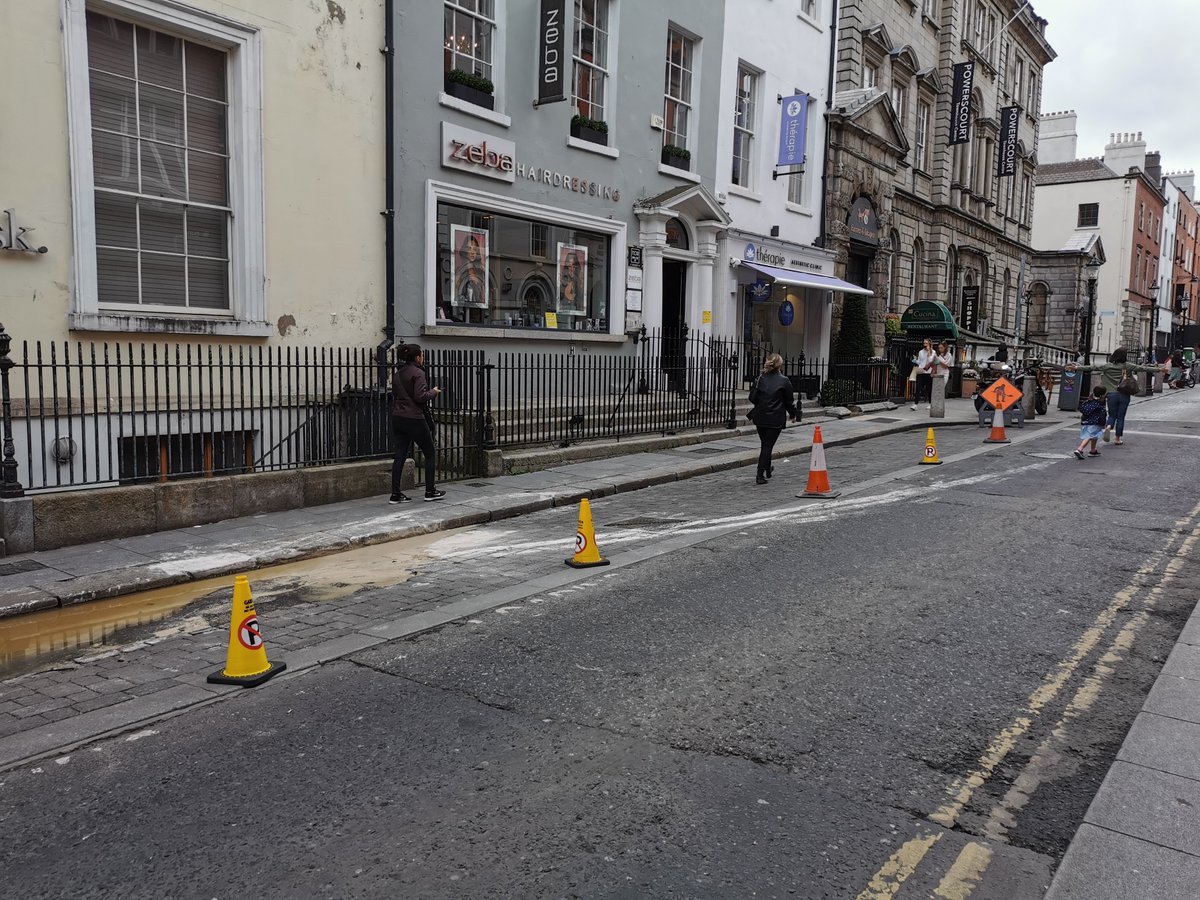 I know the black bollards are fixed into the road but these 'no parking' cones should really have been removed. No need for them at the moment. And hopefully the DCC truck on Drury is gone.