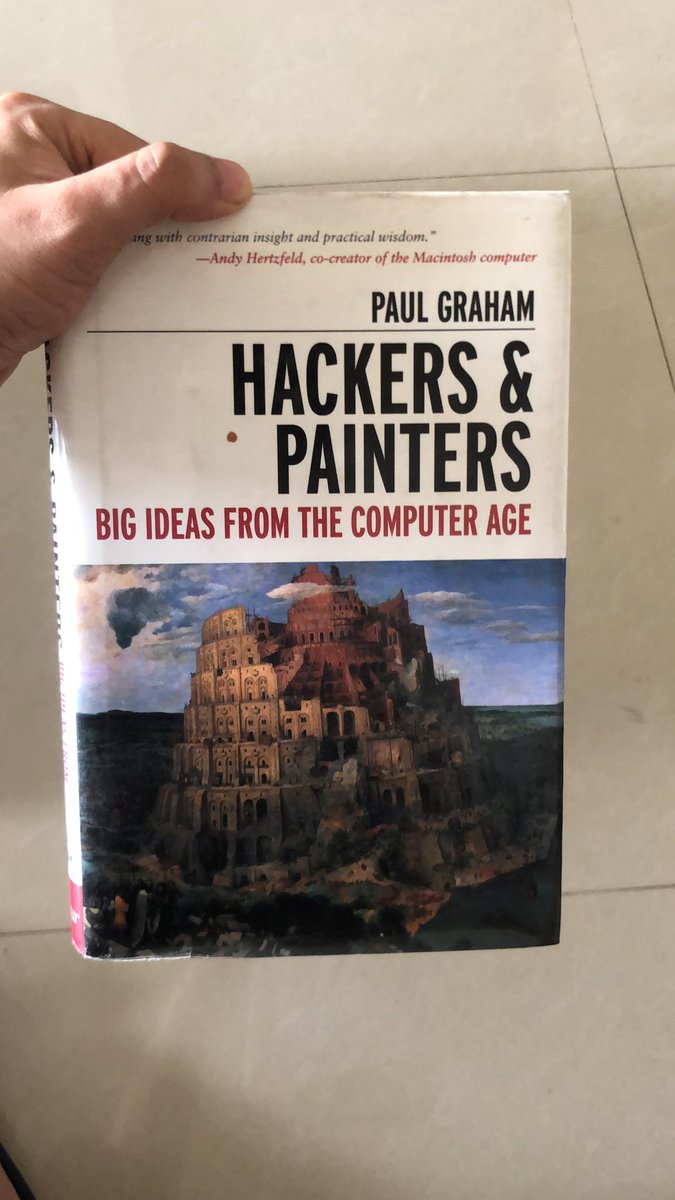 Reading this  #book by  @paulg.Will keep sharing notes in this thread as I go along.