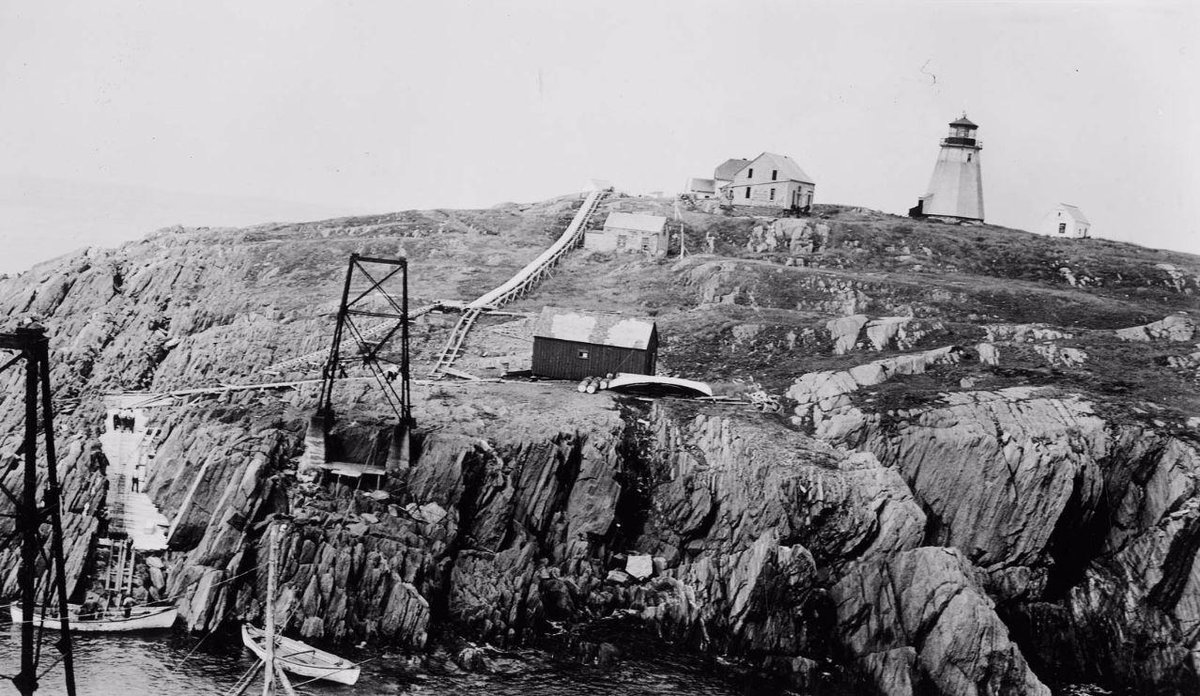 A lifesaving station was also built at Atlantic Cove, about mid-island on the eastern shore. Both lighthouses were octagonal wooden towers 40 feet tall.The wooden lighthouse in the northeast was replaced with a concrete tower in 1962. #NovaScotia  #nspoli  #cbpoli  #capebreton