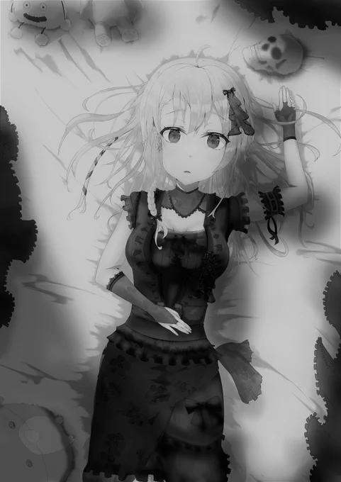 最近モノクロが流行ってるみたいなんで、モノクロ大佐～! #絵をモノクロにするとかっこいい 