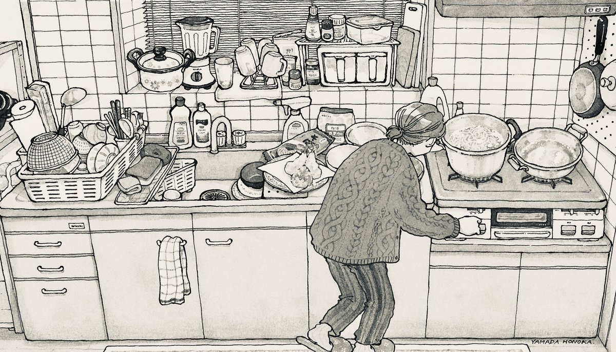 #絵をモノクロにするとかっこいい 