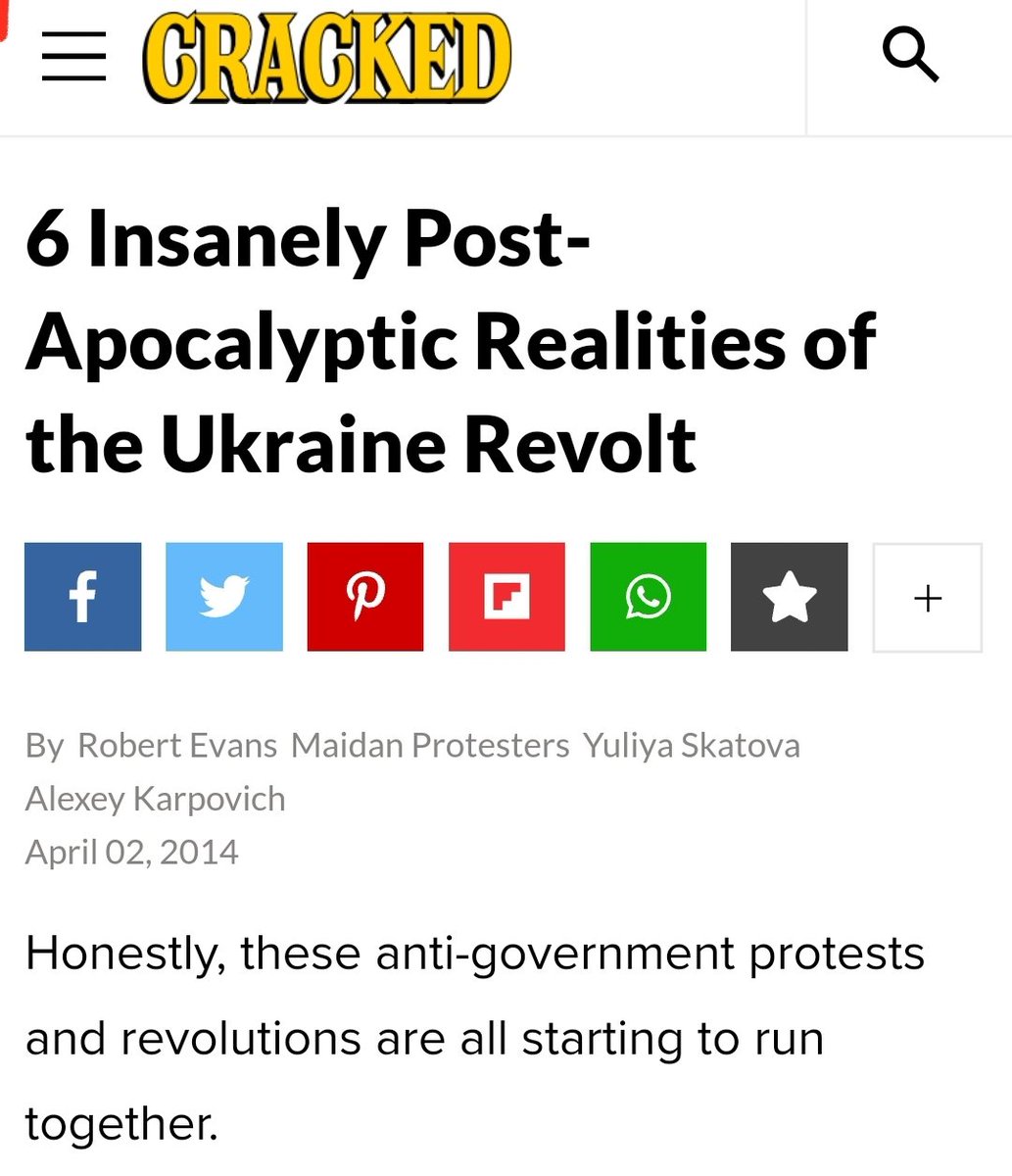 His article at Cracked on Maidan is worth reading.