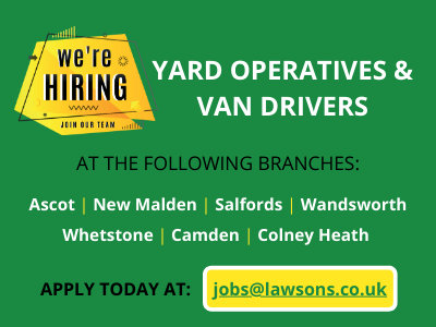 We're hiring Yard Operatives and Van Drivers at various branches! Interested? Send in your CV at jobs@lawsons.co.uk    

#recruitment #jobs #lawsonsuk #vandriver #yardoperative #careers