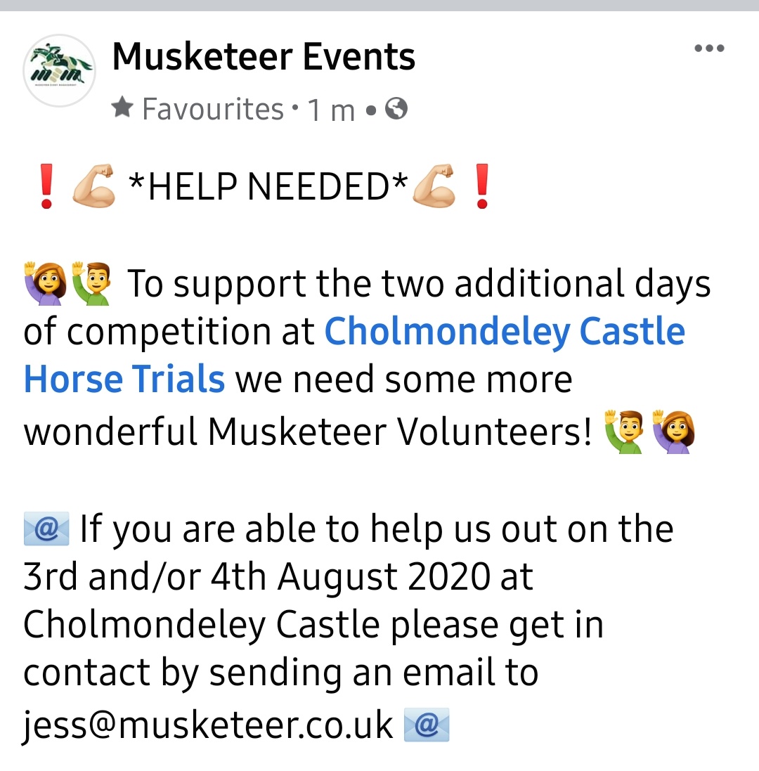 Can you help <a href="/MusketeerEvents/">Musketeer Events</a> with the extra days please?