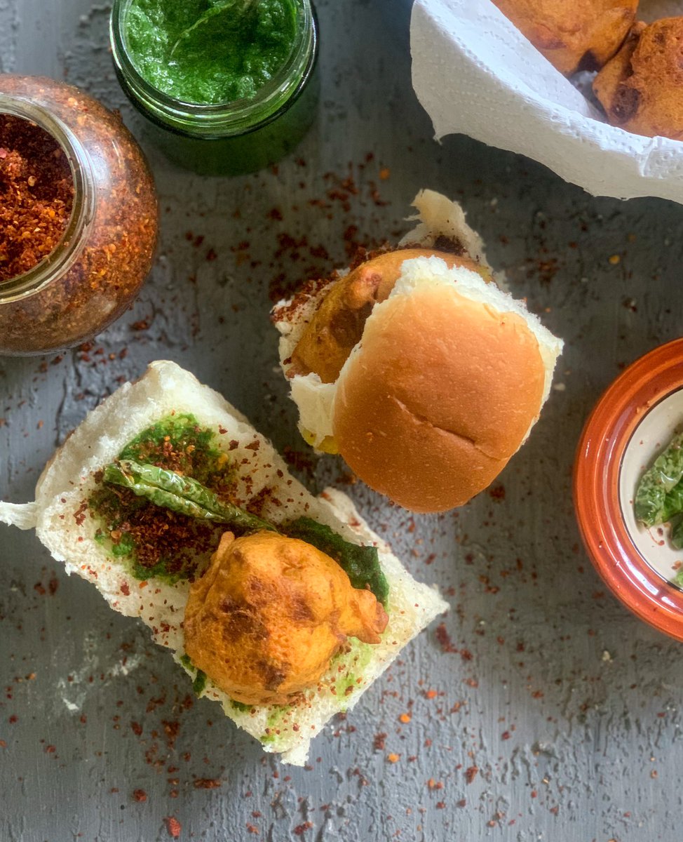 Super indulgent & so delicious Saturday brunch of homemade Vada Pav today. I think this might have been my best ever. The man with Pune memories said it took him back to Pune.  And of course there was beer   #weekendvibes