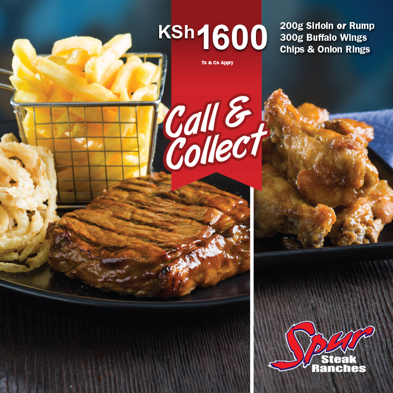 TwoRivers_KE's tweet photo. Treat yourself this Sizzlin Sunday to @SpurKenya Call and Collect offer on some of your favorite meals. You know their ribs definitely made the cut😉🍖
#SizzlingWeekend https://t.co/fe0PYTDuQc