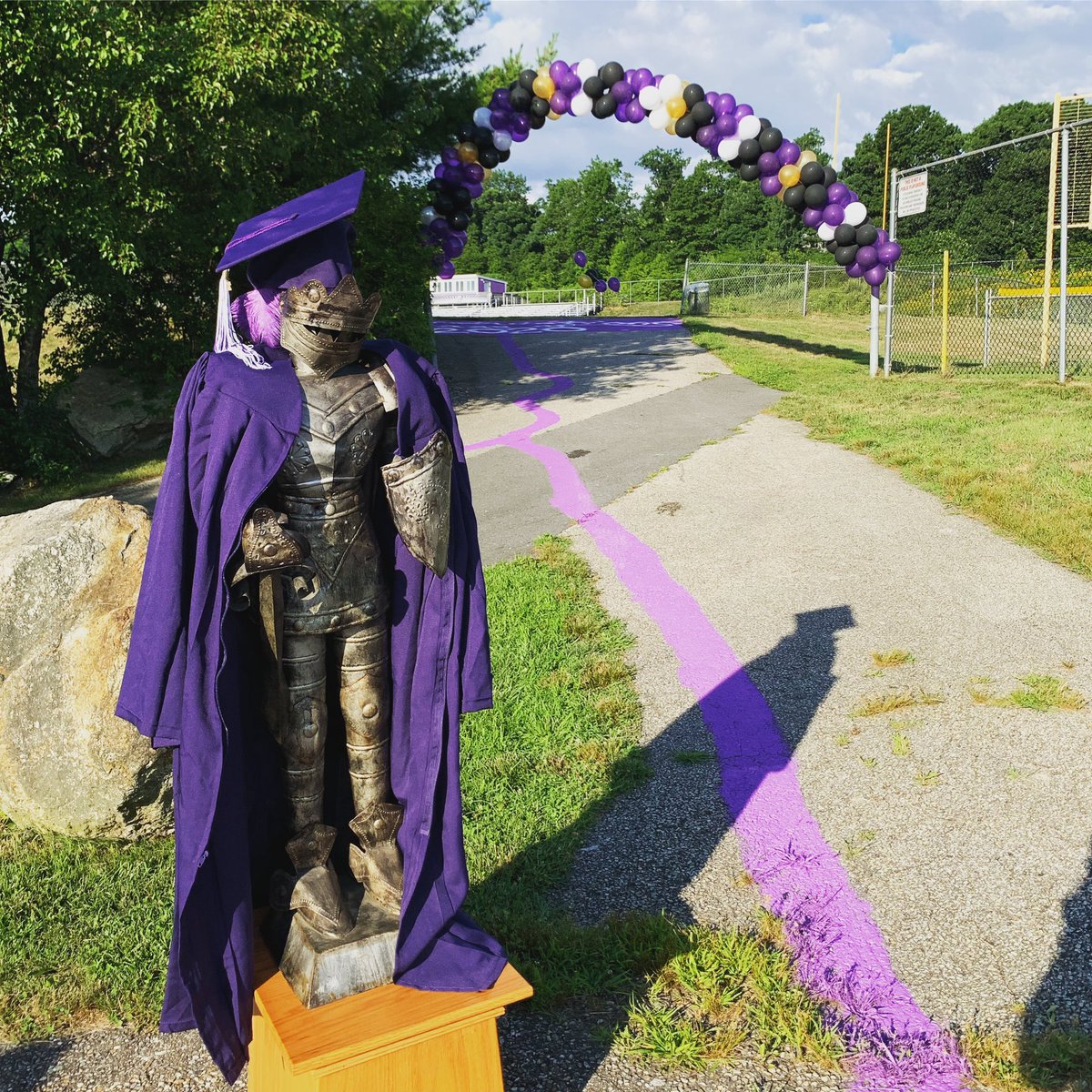 It’s a beautiful morning to celebrate the Class of 2020 💜 Tune into the live stream on our Facebook page at 8:45am.