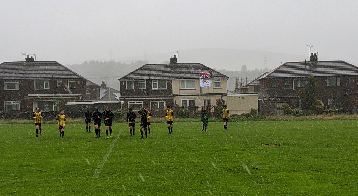 You know grassroots football is back when.......it starts lashing it down during the warm up 🌧️☔⚽🙈