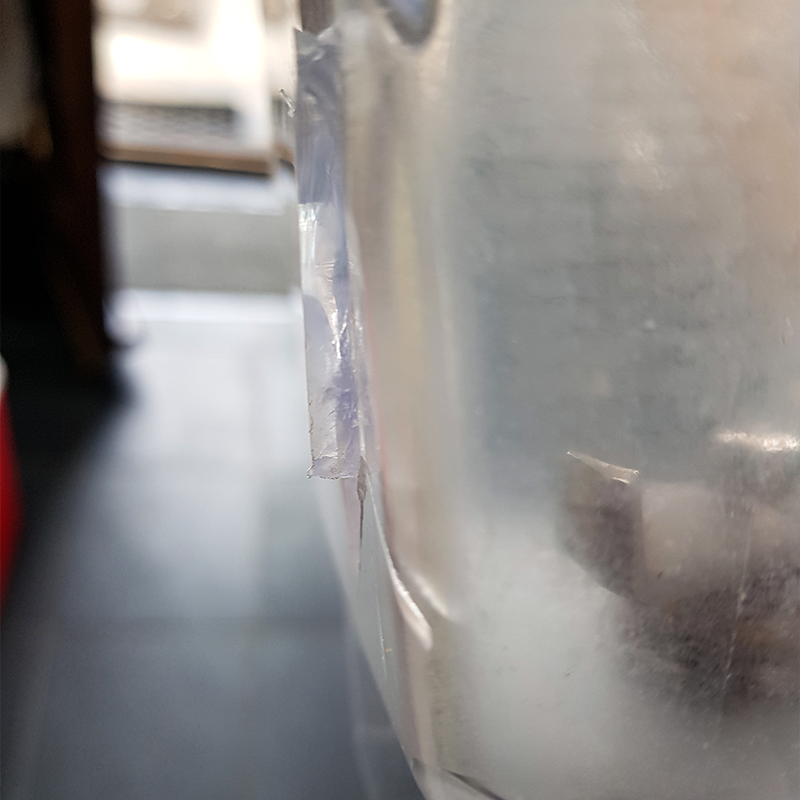 JackieHole's tweet photo. @Blendtec @BlendtecUK 
 :-) my jug just exploded - gave up over a piece of frozen mango #willitblend - good news is that the engine gives out some power from the inside - bad news - irreparable jug - I read there was an 8 year guarantee - does this still hold? https://t.co/k1p2fuFFlU
