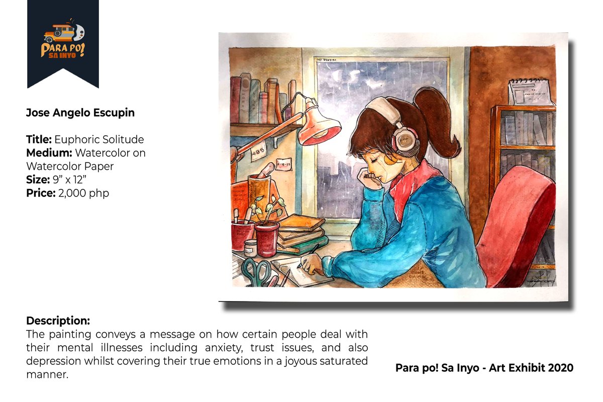 JOSE ANGELO ESCUPINTitle: Euphoric SolitudeMedium: Watercolor on watercolor paperSize: 9 x 12Price: 2,000php