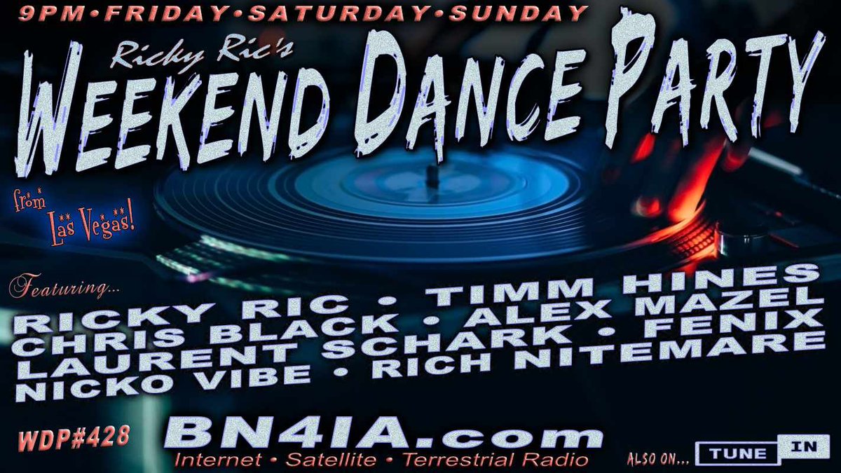 WkndDanceParty's tweet photo. #NowPlaying @RickyRicMix's #WDP428 ⚡
On @BN4IA #Radio #Tokyo❗Tune In Here ☞ https://t.co/0N1VyUOt7Q ☜
#radio #dance #trance #house #edm #DJSets #DJs https://t.co/nKhplroOtT