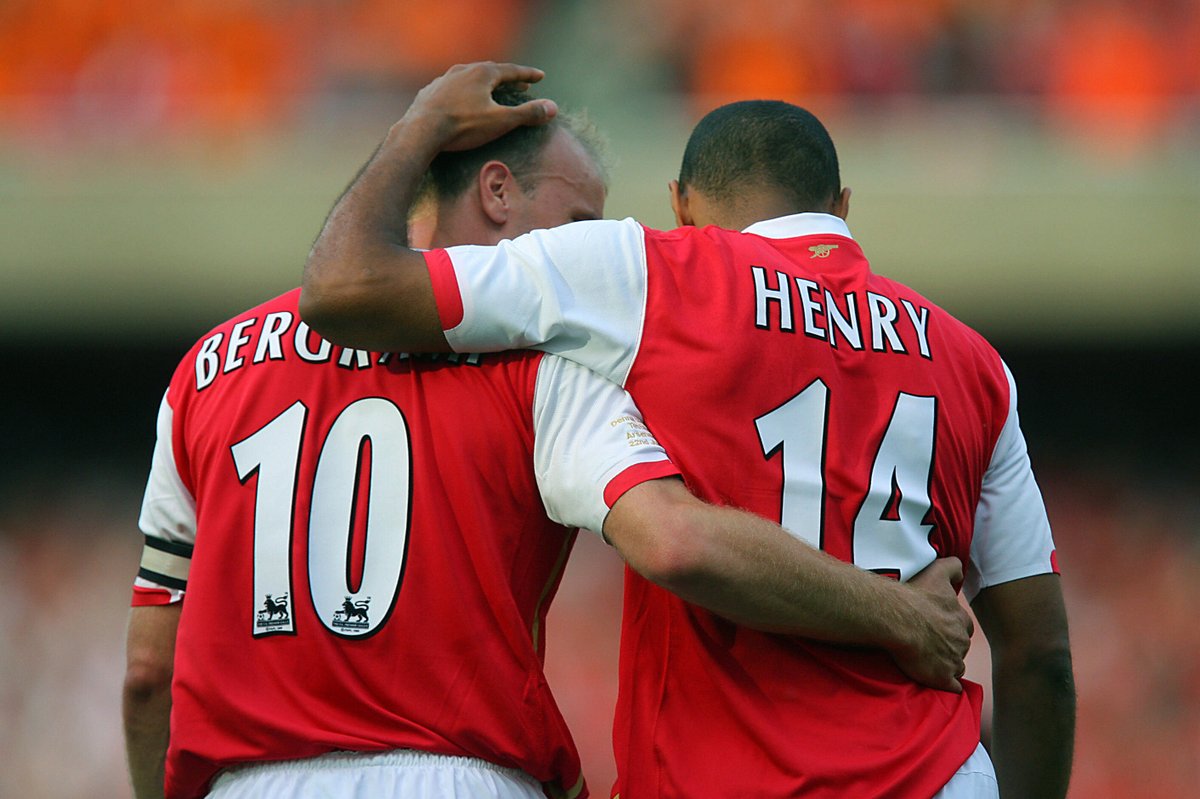 Bergkamp retired as an Arsenal player in 2006 at age 37. Bergkamp scored or assisted once every 122 minutes during his Premier League career on average, and is second only to Henry in terms of combined Premier League assists and goals for Arsenal.