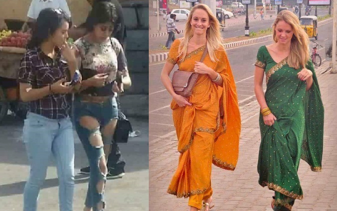 Thread: Indians became intellectual slave after 1947तुम बौद्धिक दास कैसे बने ? जान लो आज !Indians adopting western style Western Adopting Indian style Bcoz we became intellectual slave today !Irony -i need to use English to let you understand most of slaves only know eng
