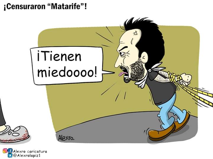 Alexrolapiz1's tweet photo. ¡Censuraron "Mararife"!

#CensurarMatarifeEs #Matarife #MientrasSubenMatarife #MatarifeCap7 #EstoyCansadoDe #UribeEstaAsustado    @matarifecolombi @matarife_ @MatarifeCol_ @inafinogenova @matarife__ #FelizSabado https://t.co/mZNt8RIdRB