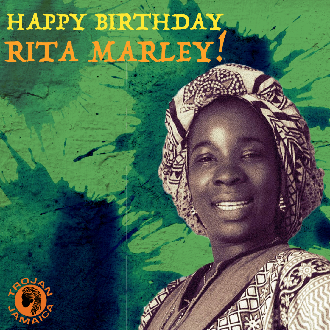 TrojanJamaica's tweet photo. Earthstrong blessings to the Lioness of Reggae, Rita Marley!! ❤️💛💚
         
#RitaMarley #IThree #HappyBirthday https://t.co/MbJbszwtob