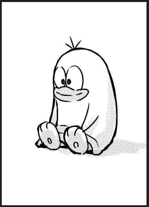 #絵をモノクロにするとかっこいい 