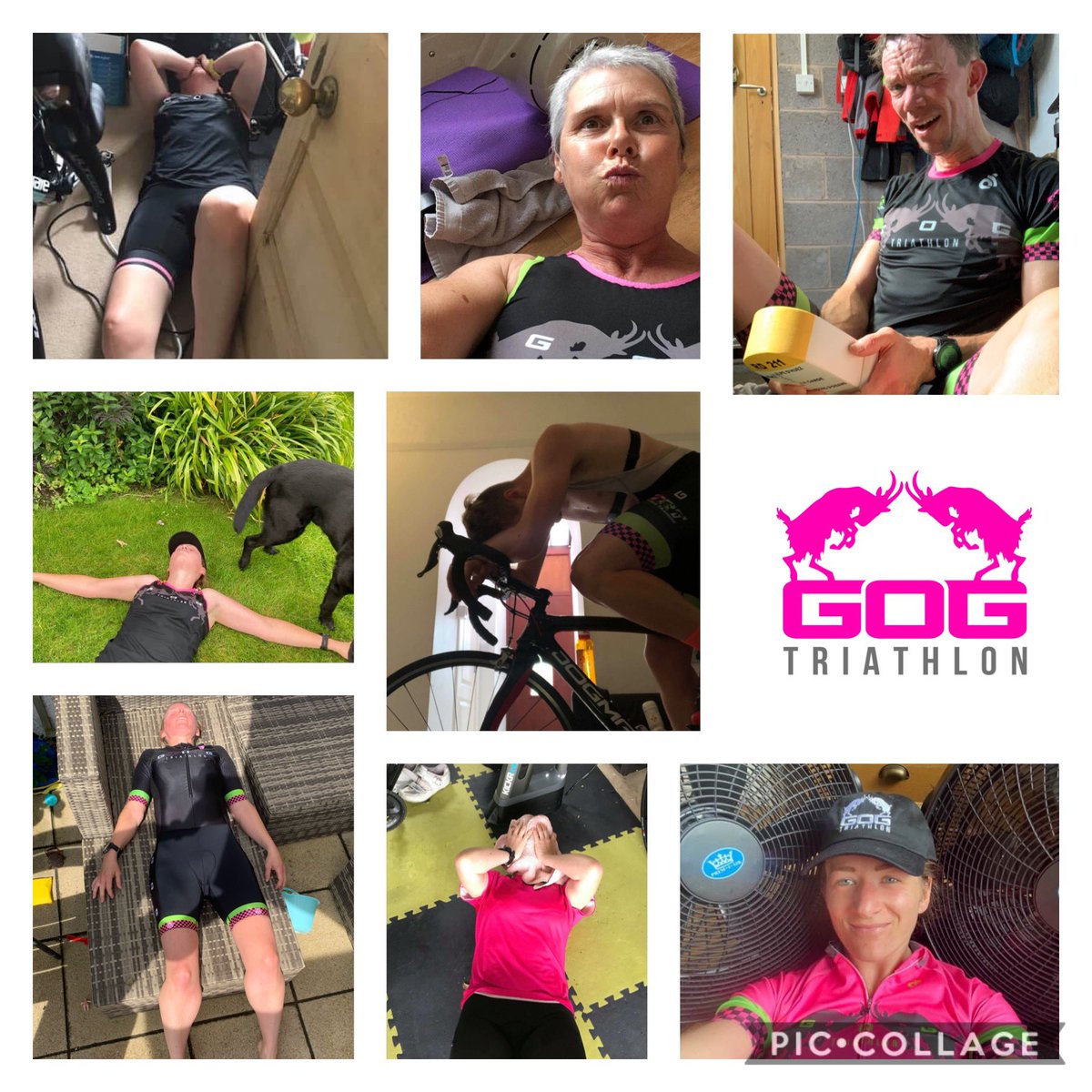 Some of the <a href="/GogTriathlon/">Gog Triathlon</a> #GOGSquad after today’s brutal #WelshGrandTour Round 4 on <a href="/GoZwift/">Zwift</a>. A good spell in the pain cave, the Alpe Du Zwift is a world or suffering!! Thanks <a href="/summitfitnessuk/">Henry</a> for organising a great series! #welshtriathlon #zwift