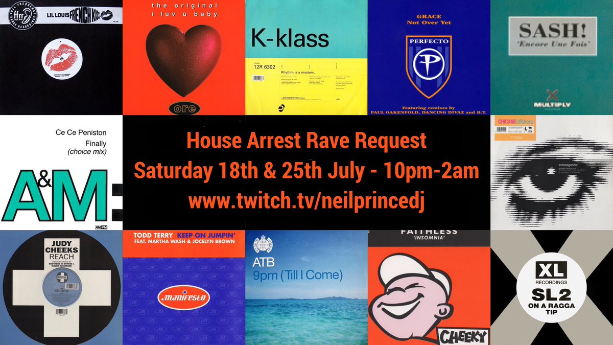 neilprincedj's tweet photo. Wanna dance? The all-request dance anthems show for home raving is back tonight 10pm-2am: House Arrest Rave Request!
π€ͺhttps://t.co/U37Qp82GDwπ€ͺ
#DanceAnthems #HouseAnthems #HomeRave #DJStream #NeilPrince #NeilPrinceDJ #TwitchDJ #90sHouse #80sDance #90s #nineties #PassThePoppers https://t.co/KqNgjaliUx