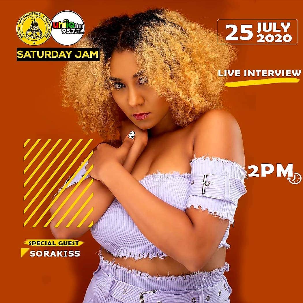 Uniiqfm's tweet photo. Today on your favourite 60 minutes show #SaturdayJam , the world's finest music diva @iamsorakiss will be LIVE 🔴 with your host @LaudMarvin 
and your favourite selecter,  the Pragmatical DJ @deejaytisco

Don't miss this
#2pm
#SaturdayJamWithLaudMarvin 
#GBCUniiqFM 
#Uniiq957fm https://t.co/ltOhtveVkZ