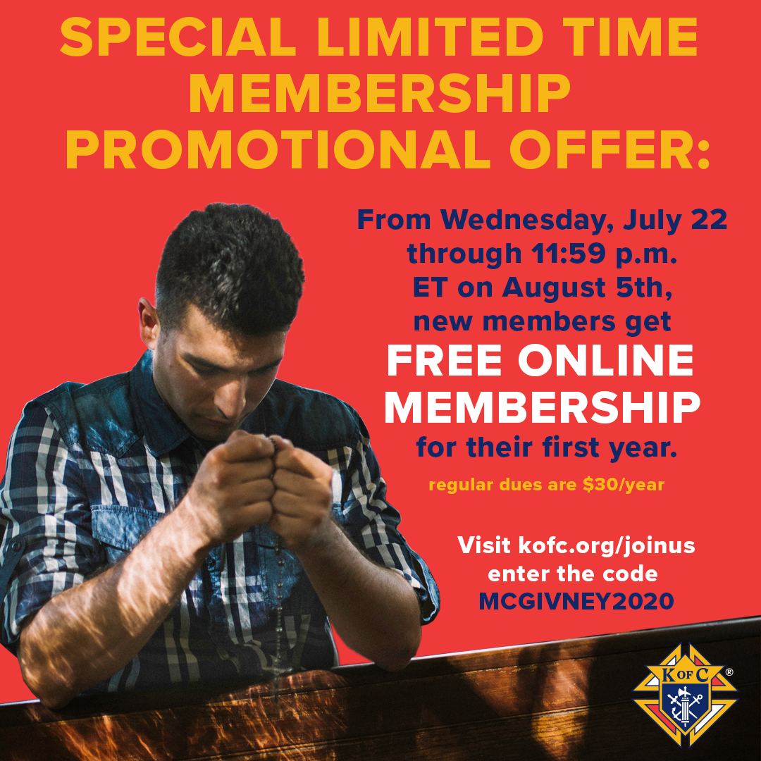 KofC's tweet photo. Become a Knight https://t.co/EO4mCD2VNJ