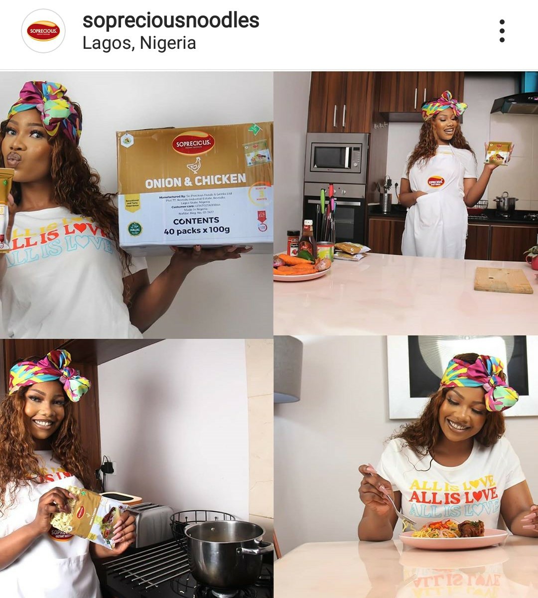 Instablog4's tweet photo. Just In...Tacha signs as partner with #Sopreciousnoodles, Congratulations to the Queen @Symply_Tacha, she stays Cashing out💪💪❤❤
#TachaDanceChallenge https://t.co/qRnGB4CRKp