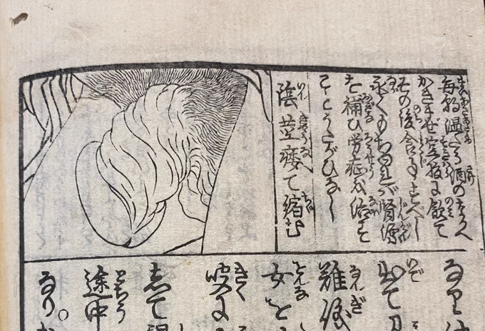 セックスが終わったあとの、
いわゆるフニャ魔羅なんですが、渓斎英泉の『和合淫質録』にも描かれていました。

萎えて縮こまるんですよねえ笑 